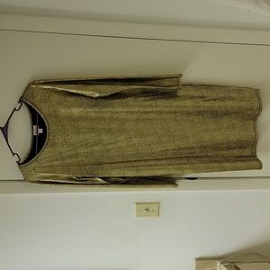 Lularoe elegant Debbie gold disco stretch dress!